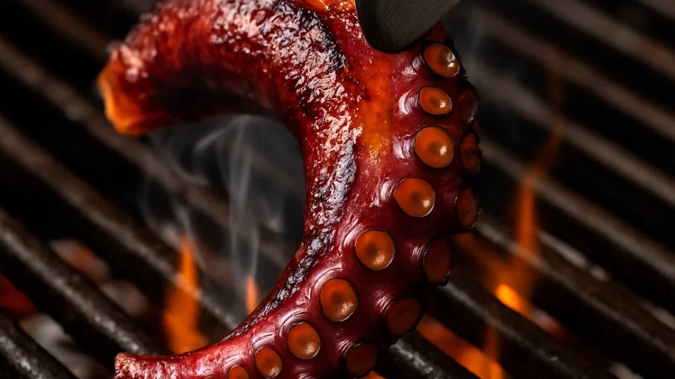 Pulpo a la parrilla con crema de patata trufada